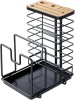 Suport pentru cutite Linfidite, 19.3 x 14.7 x 23.6 cm, metal, negru