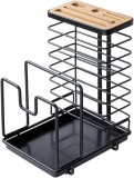 Cumpara ieftin Suport pentru cutite Linfidite, 19.3 x 14.7 x 23.6 cm, metal, negru
