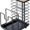Suport pentru cutite Linfidite, 19.3 x 14.7 x 23.6 cm, metal, negru