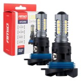 Becuri LED Canbus 3030 18SMD HP24W White 12V 24V 6000K White Xenon, fara polaritate, plug and play, AMiO 02803, set 2 buc