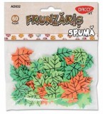 Frunze Autoadezive Spuma Daco Art, Set 60 Buc, Verde, Orange - Decoratiuni DIY, Lucru Manual