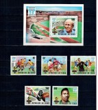 Tchad 1977 - Campionatul Mondial de Fotbal, serie si colita neuzata