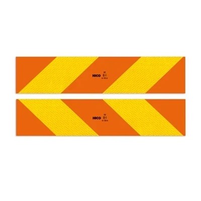 SET 2 AUTOCOLANTE REFLECTORIZANTE GALBEN/ROSU FLUORESCENT 565X132 MM HICO 64810 foto