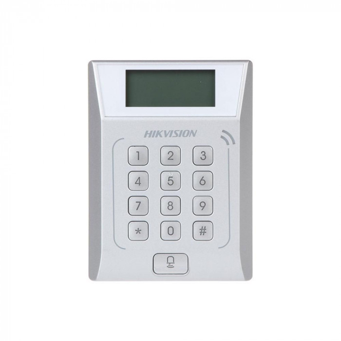 Cititor de proximitate IP cu tastatura Pin Card 3000 carduri Hikvision - DS-K1T802E SafetyGuard Surveillance