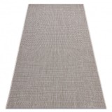 Covor sisal Floorlux 20580 simplu, culoare, solidă - argint / negru, 160x230 cm, Dreptunghi