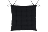 Pernă De Scaun Duo 38X38X3.5 Cm, Culoare Negru, 100% Bumbac