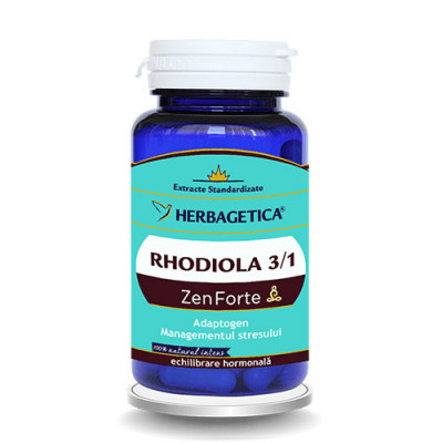 Rhodiola zen forte, 60cps, Herbagetica foto