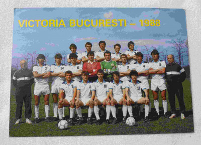 VICTORIA Bucuresti - echipa de fotbal anul 1988 - carte postala foto