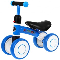 Bicicleta fara pedale, roti spuma EVA, ghidon antiderapant, albastru foto