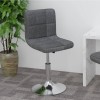 VidaXL Scaun de bar pivotant, gri &icirc;nchis, material textil