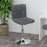 VidaXL Scaun de bar pivotant, gri &icirc;nchis, material textil