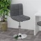 vidaXL Scaun de bar pivotant, gri &icirc;nchis, material textil