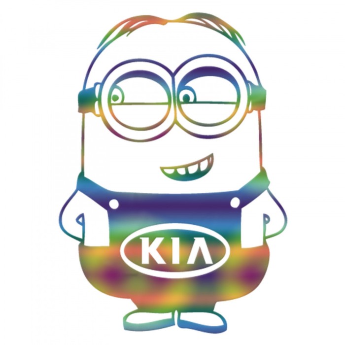 Sticker Kia Minion , Autocolant Amuzant pentru Masina Ta Kia