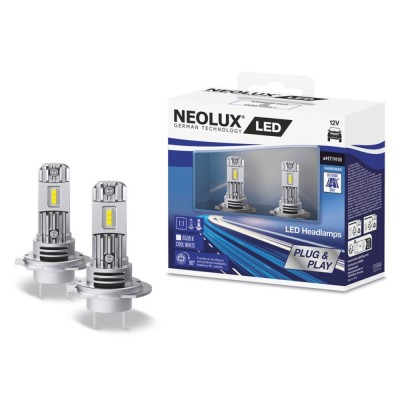 Set 2 LED-uri Auto H7 Neolux - 6000 K (Alb Rece), 12V 12W foto