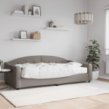 Gossi pat de zi cu saltea, gri taupe, 100x200 cm, textil