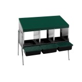 Cuibar pasari cu picioare, 3 compartimente, MG-03 PROFI cu colector de oua