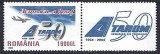 Romania 2004 - Lp 1646 a &ndash; TAROM - 50 de ani de existenta - cu vinieta dreapta, MNH ***, Nestampilat