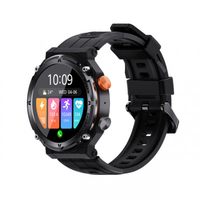 Smartwatch barbati Tio , 1.32 inch, apel bluetooth HD, multi sport, monitorizare ritm cardiac multi point, tensiune arteriala, oxigen sange, difuzor, foto