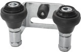 Opritor superior poarta culisanta, pentru profil de 40 mm, role si bara protectie din cauciuc, otel galvanizat