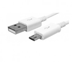 Cablu USB A tata - micro USB tata, alb, 3m - 171904 foto