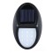 Aplica solara led pentru perete flippy, in forma ovala, 10 led-uri, lumina puternica, ip65, 12 x 7.5 cm, 1.2 v, 300 mah, autonomie 8-10 ore, alb rece