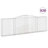 Cumpara ieftin Cosuri gabion arcuite 20 buc. 400x30x120/140cm fier galvanizat