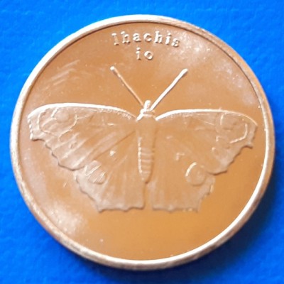 Sulawesi 5 rupia 2019 UNC Fluture Inachis io foto