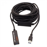 CABLU PRELUNGITOR USB 3.0 T-M ACTIV 10M, ROLINE 12.04.1080 Negru