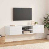 vidaXL Cabinet TV cu sertar cu raft Alb 150 x 39 x 30 cm Lemn compozit
