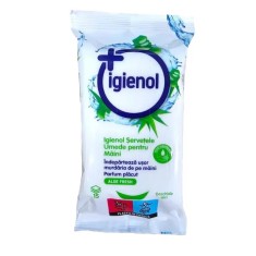 Servetele umede pentru maini, 15 bucati, Aloe Vera, Igienol
