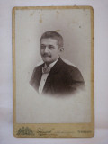 Foto veche carton CDV atelier Kossak Jozsef, Timisoara/ Temesvar, 1901, tanar