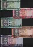 Set Sudanul de Sud South Sudan 1 + 5 +10 + 20 + 50 pounds unc