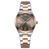 Ceas Dama CURREN Elegant, Quartz, Cadran cu Cifre Romane, Bratara din Otel Inoxidabil, Calendar, Rezistent la Apa