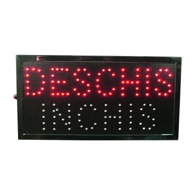 Panou cu reclama luminoasa LED Deschis-Inchis, 48,5 x 25.5 cm foto