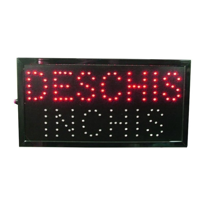 Panou cu reclama luminoasa LED Deschis-Inchis, 48,5 x 25.5 cm