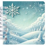 Cumpara ieftin Carnet patrat Soapta Stelelor, 9.5 x 9.5 cm, 75 file veline, colectia Iarna Pufoasa