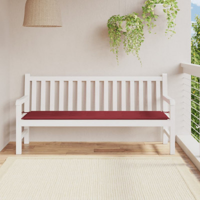 vidaXL Pernă de bancă de grădină, roșu, 180x50x3 cm, textil oxford foto