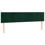 Cumpara ieftin Tablii de pat, verde inchis, 200x5x78/88 cm, catifea