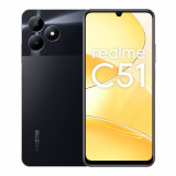 Telefon mobil Realme C51 4G, 128GB, Dual SIM, 4GB RAM, Carbon Black