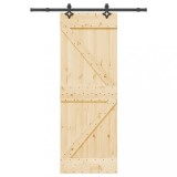 vidaXL Ușă glisantă cu set de feronerie 70x210 cm, lemn masiv de pin