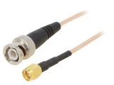 Cablu Coaxial 50&Omega; 1,22m BNC la SMA Ecranat