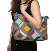 Geanta de umar dama din piele naturala multicolora, Made in Italy, 40x29x16 cm
