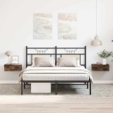 VidaXL Noptiere plutitoare 2 buc. stejar fumuriu 40x30x15 cm lemn