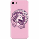 Husa silicon pentru Apple Iphone 5c, Purple Unicorn