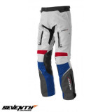 Pantaloni moto Touring unisex Seventy vara/iarna model SD-PT3 culoare: alb/rosu/albastru &ndash; marime: S