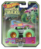 HOT WHEELS MONSTER TRUCK GLOW IN THE DARK MASINUTA SCORPEDO SCARA 1:64 SuperHeroes ToysZone