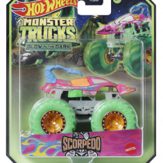 HOT WHEELS MONSTER TRUCK GLOW IN THE DARK MASINUTA SCORPEDO SCARA 1:64 SuperHeroes ToysZone