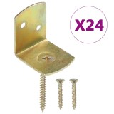 vidaXL Suporturi panou gard, formă L, 24 buc, metal galvanizat