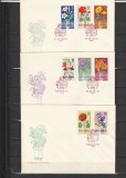 RO - FDC - FLORI DE GRADINA ( LP 581 ) 1964 ( 3 DIN 3 )