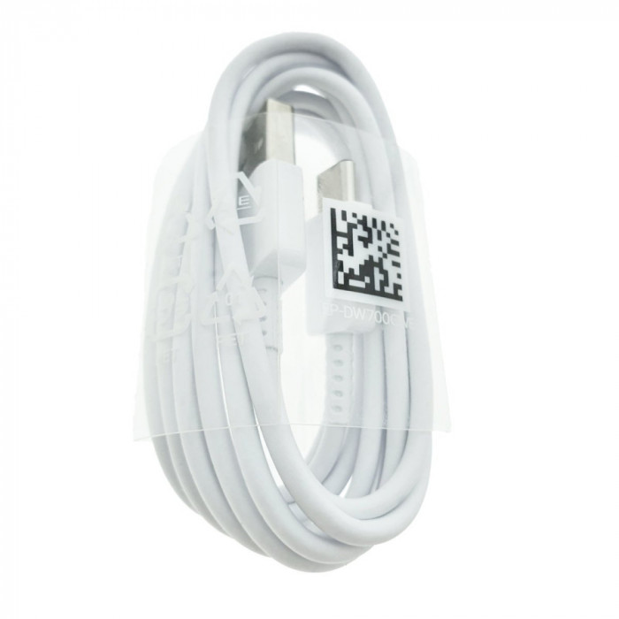 Cablu Samsung EP-DW700CWE, USB tip A tata la USB tip C tata, lungime 1.5 m, alb